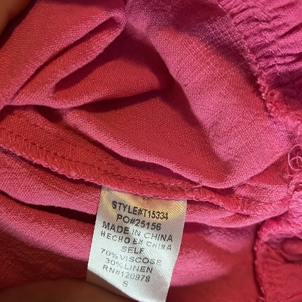 Pink Peplum Ruffle Top - Picture 8 of 9